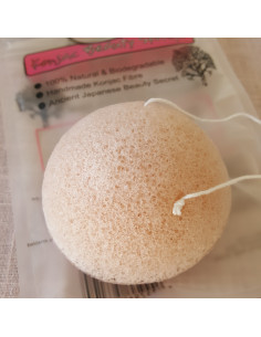 Eponge de konjac rose pour peaux sensibles