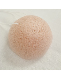Eponge de konjac rose pour peaux sensibles