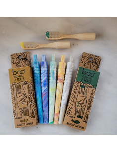 Brosses à dents fabriquées en France à partirde bouchons d eplastiques recyclés par My Boo Company