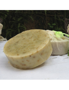 Savon naturel Sauge poudrée et ortie verte. Surgras et nourrissant au Petitgrain Bigarade et au Bois de Hô bio.