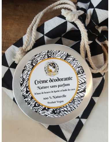 Crème déodorante nature sans parfum format familial 100 ml
