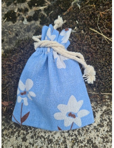 sachet tissu fleuri japonisant petit format