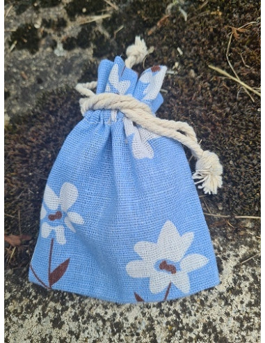 sachet tissu fleuri japonisant petit format