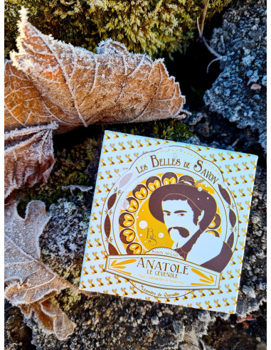 savon naturel au miel et au lait de brebis bio enrichi en purée de châtaigne