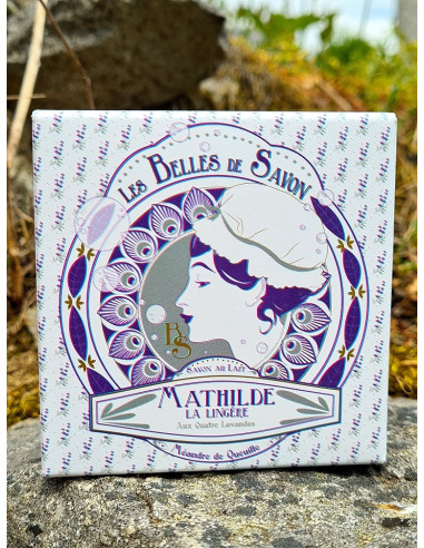 Savon naturel au lait de chèvre & Karité parfumé aux 4 lavandes bio
